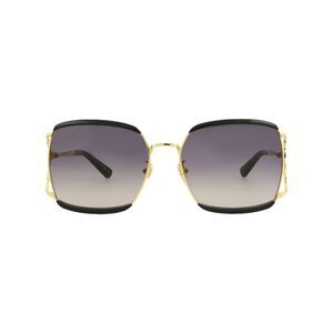 Gucci Square-Frame Injection Sunglasses Black Womens
